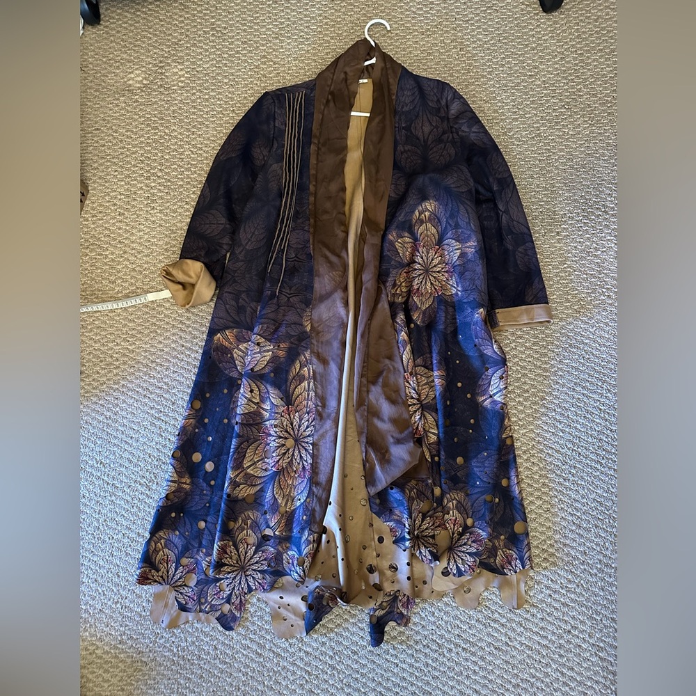Adore Navy and Brown Floral Blazer